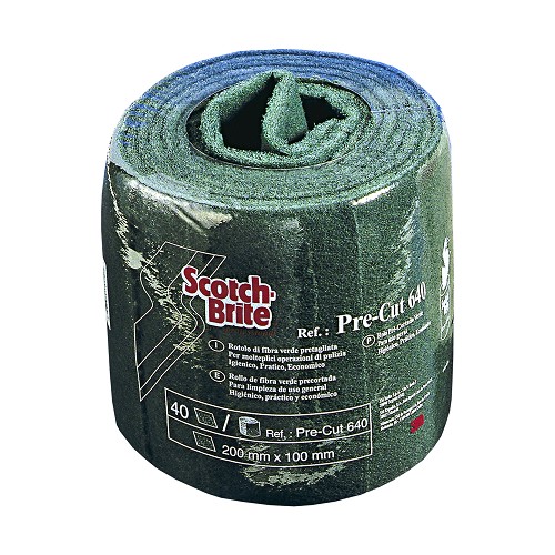 3M Scotch Brite™ Rotolo Pretagliato di Fibra verde 96/640